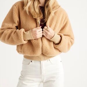 Avec Les Filles Cream Teddy Jacket